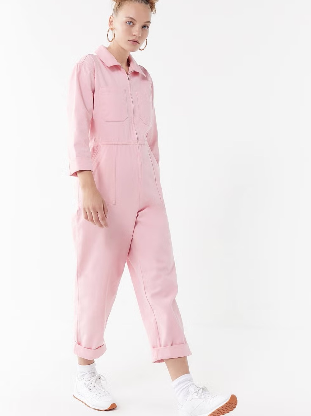 Urban Outfitters Pastel Pink Utility Jumpsuit